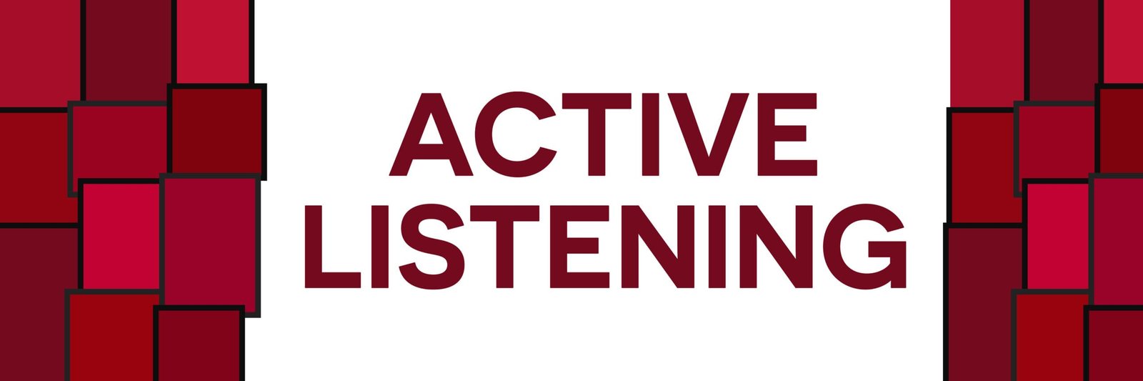 Active Listening Pink Red Grid Left Right