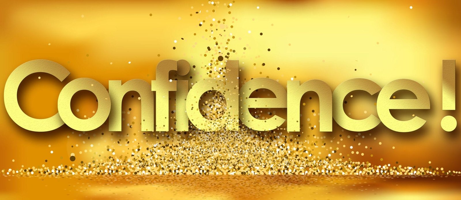 confidence in golden stars and background